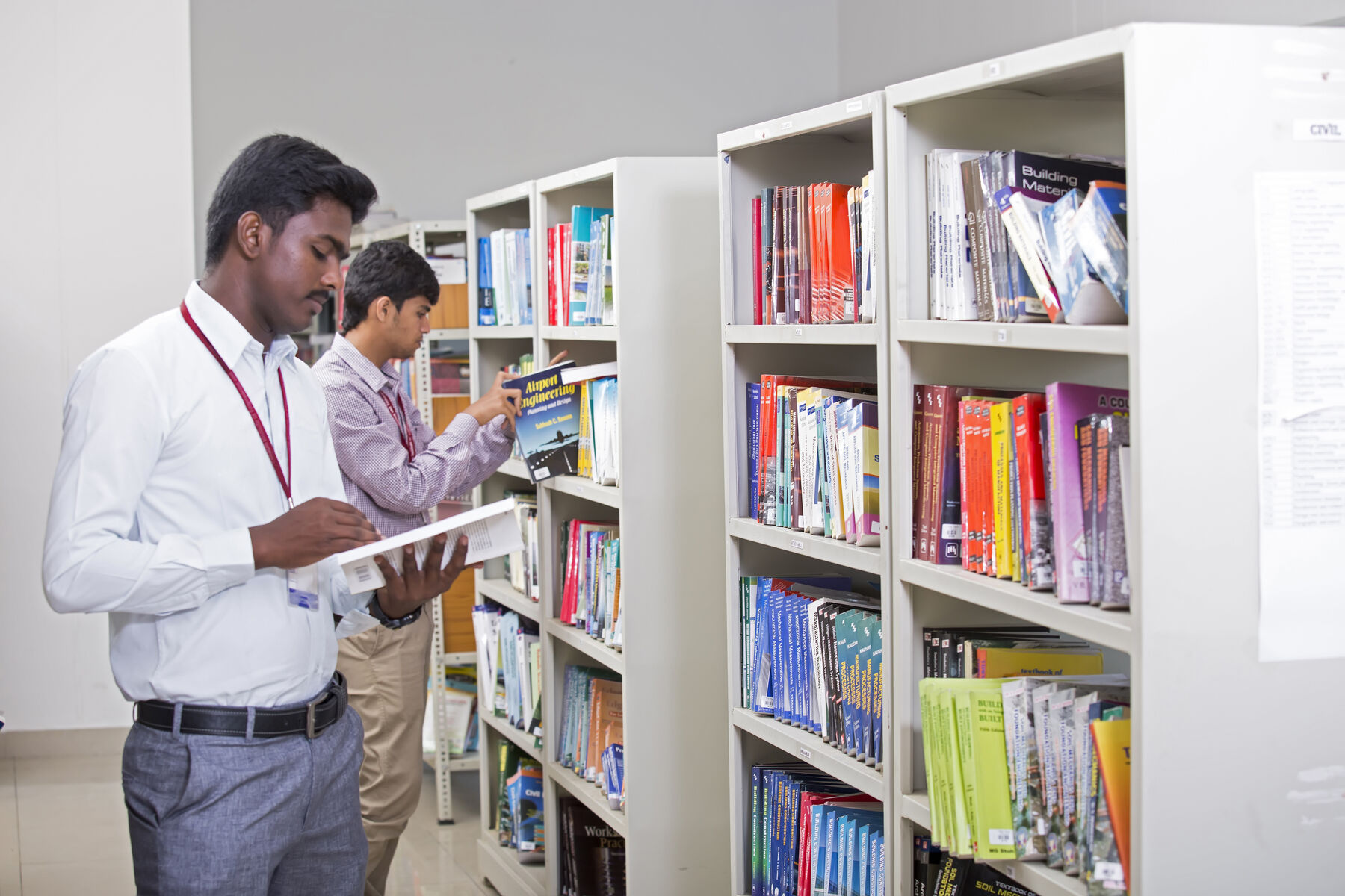 Students in the library